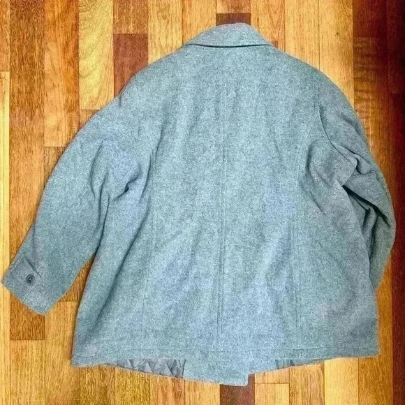 L.L. Bean | Women’s Grey Classic Lambswool Peacoat Jacket  Size 2X - Picture 10 of 14